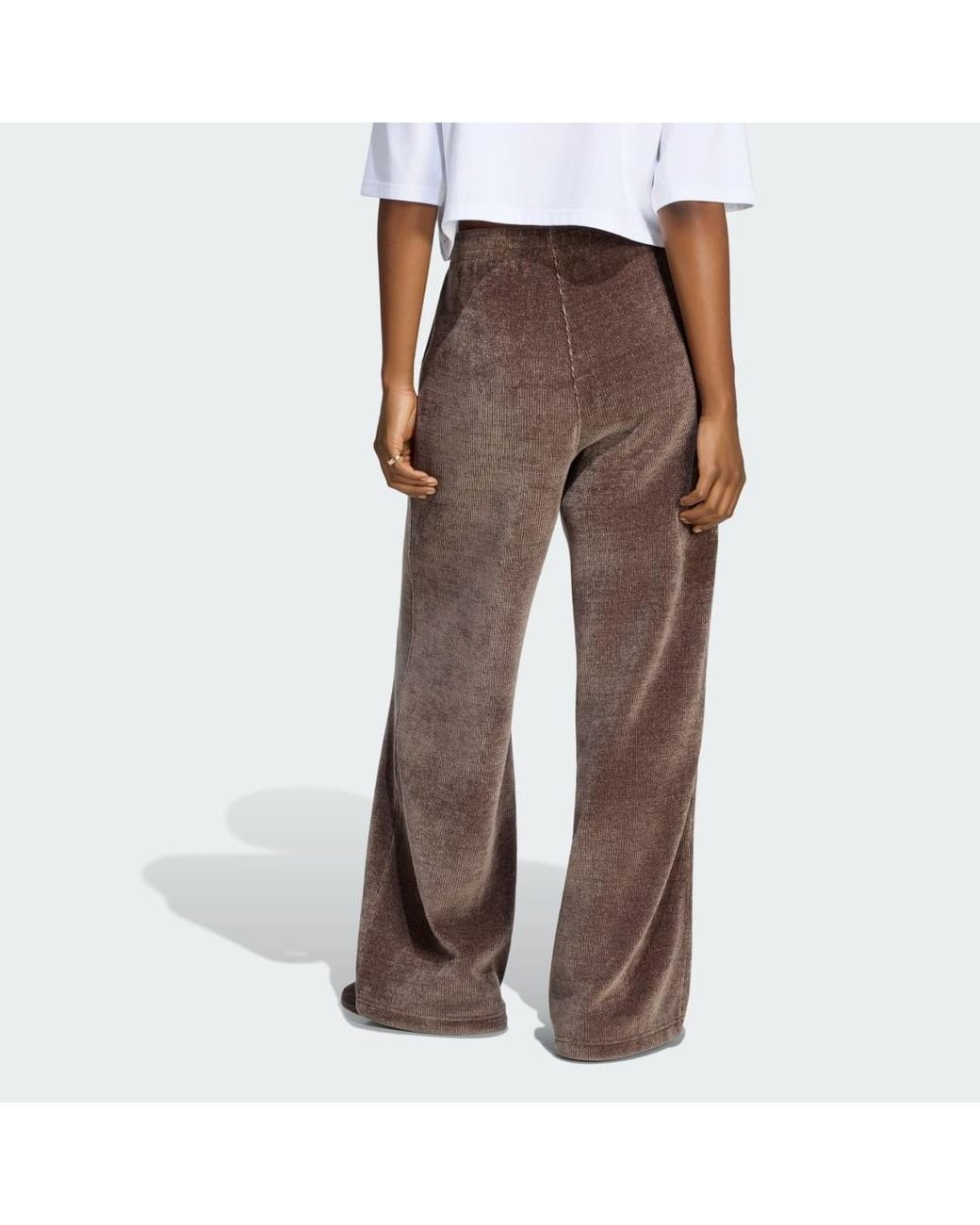 Adidas Brown Prem Ess Chenille Fl Wl Pants