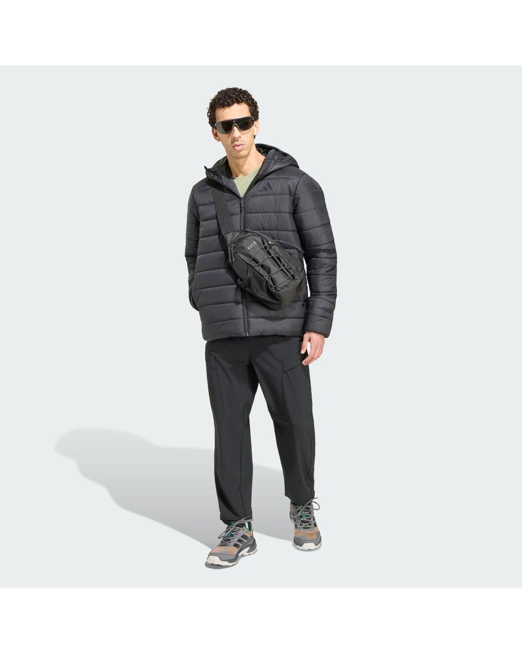 Adidas Gray Terrex Multi Essentials Climawarm Insulated Hooded Jacket for men