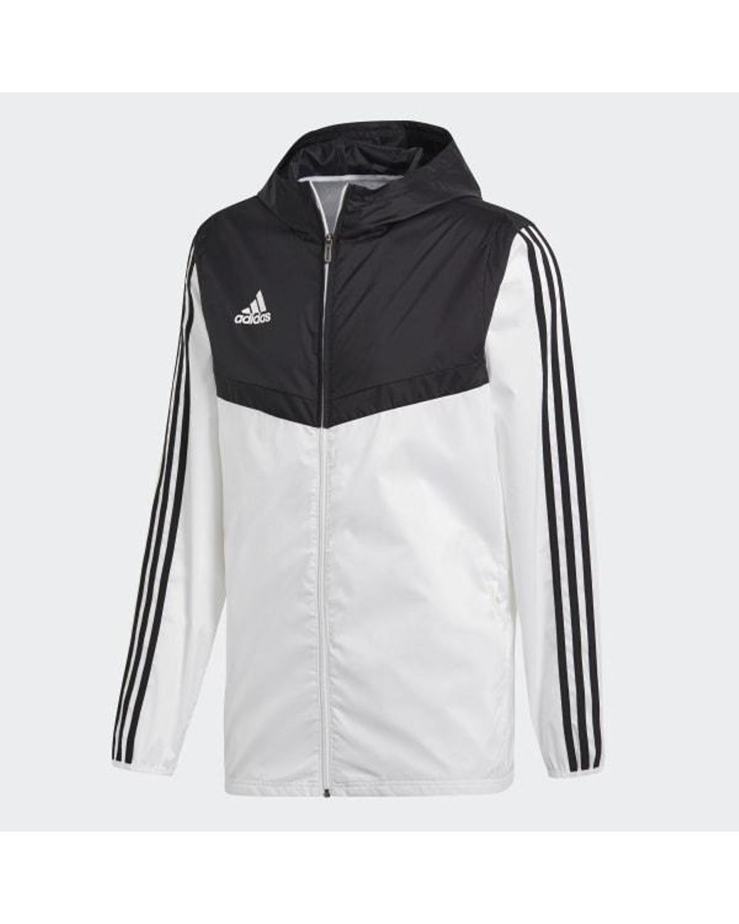 adidas white and black windbreaker
