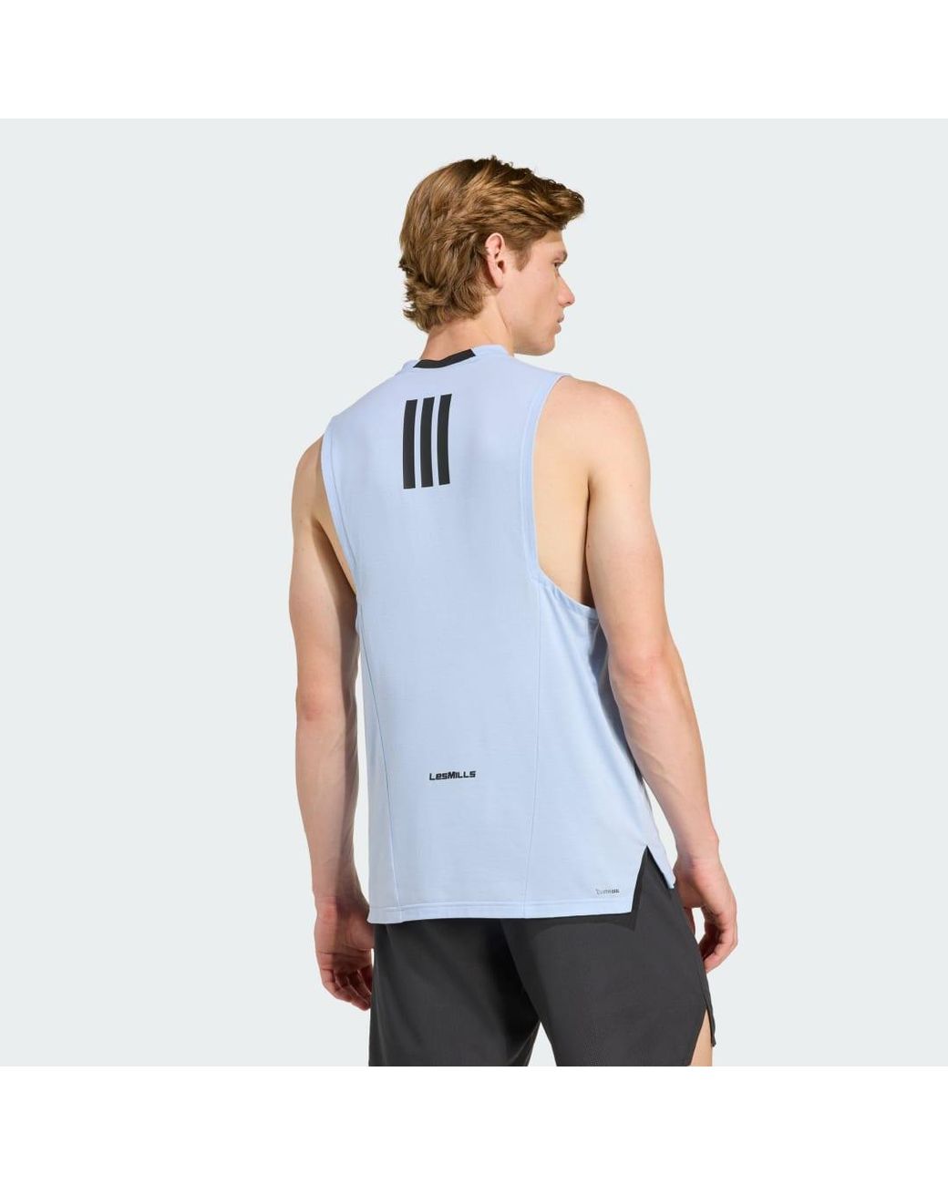 Adidas Blue Les Mills Graphic Tank Top for men