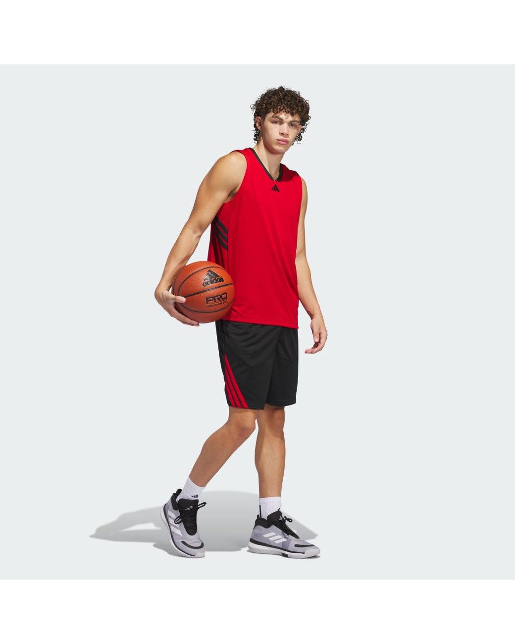 Adidas Red Basketball Legends Tank Top for men