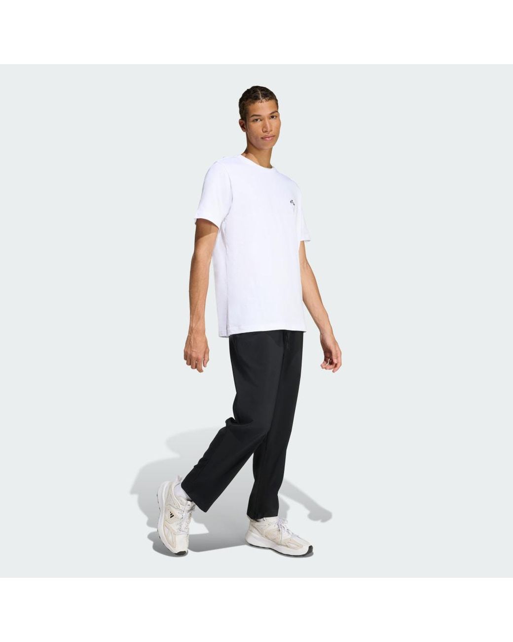 Adidas White Summer Slide Trim Graphic T-Shirt for men