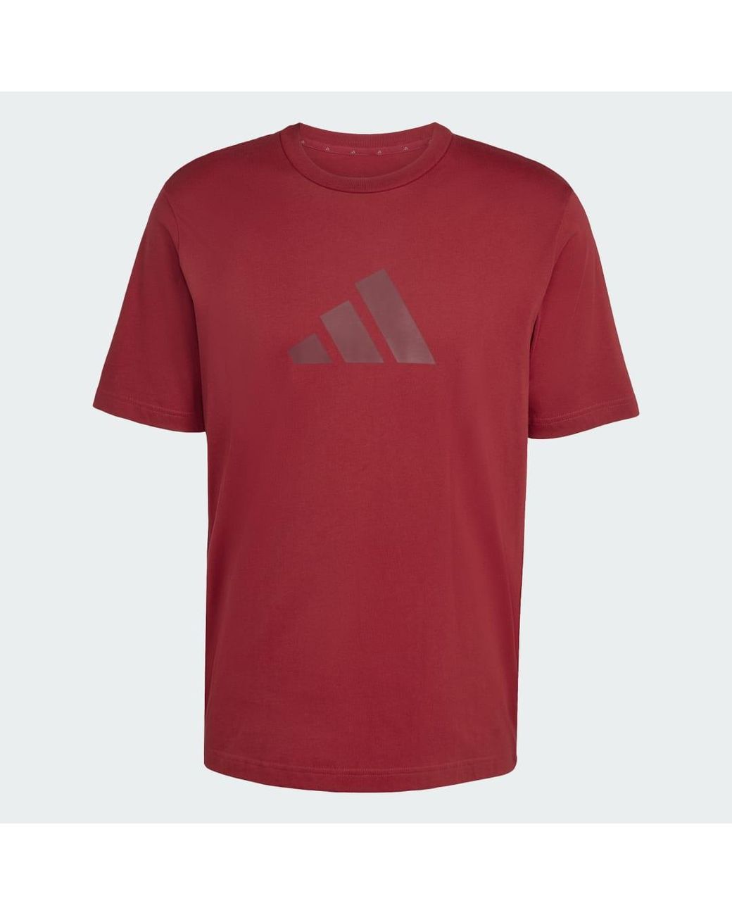Adidas Red Future Icons 3 Bar Logo T-Shirt for men