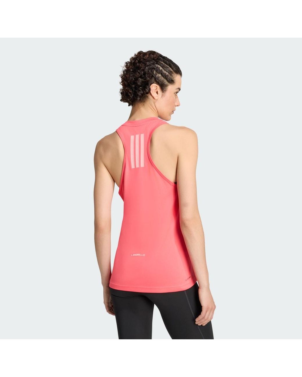 Adidas Pink Les Mills Graphic Tank Top