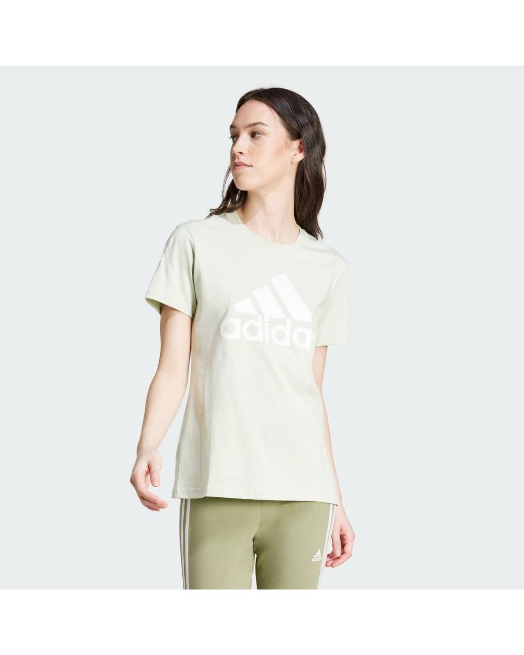 Adidas White Essentials Logo Tee