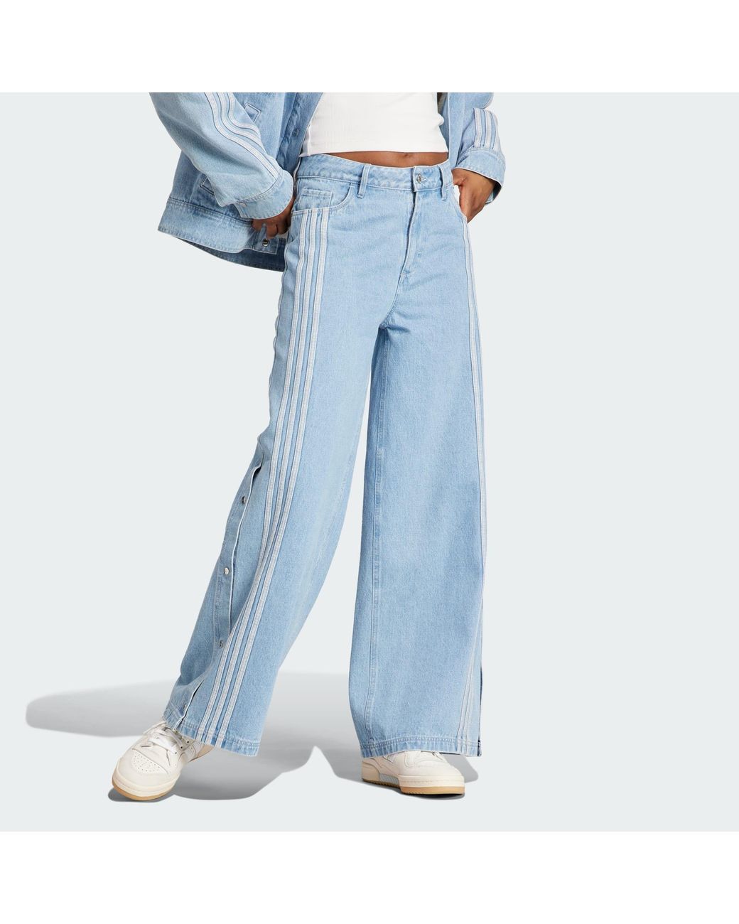 adidas Neutral Court Denim Joggers in Blue Lyst UK