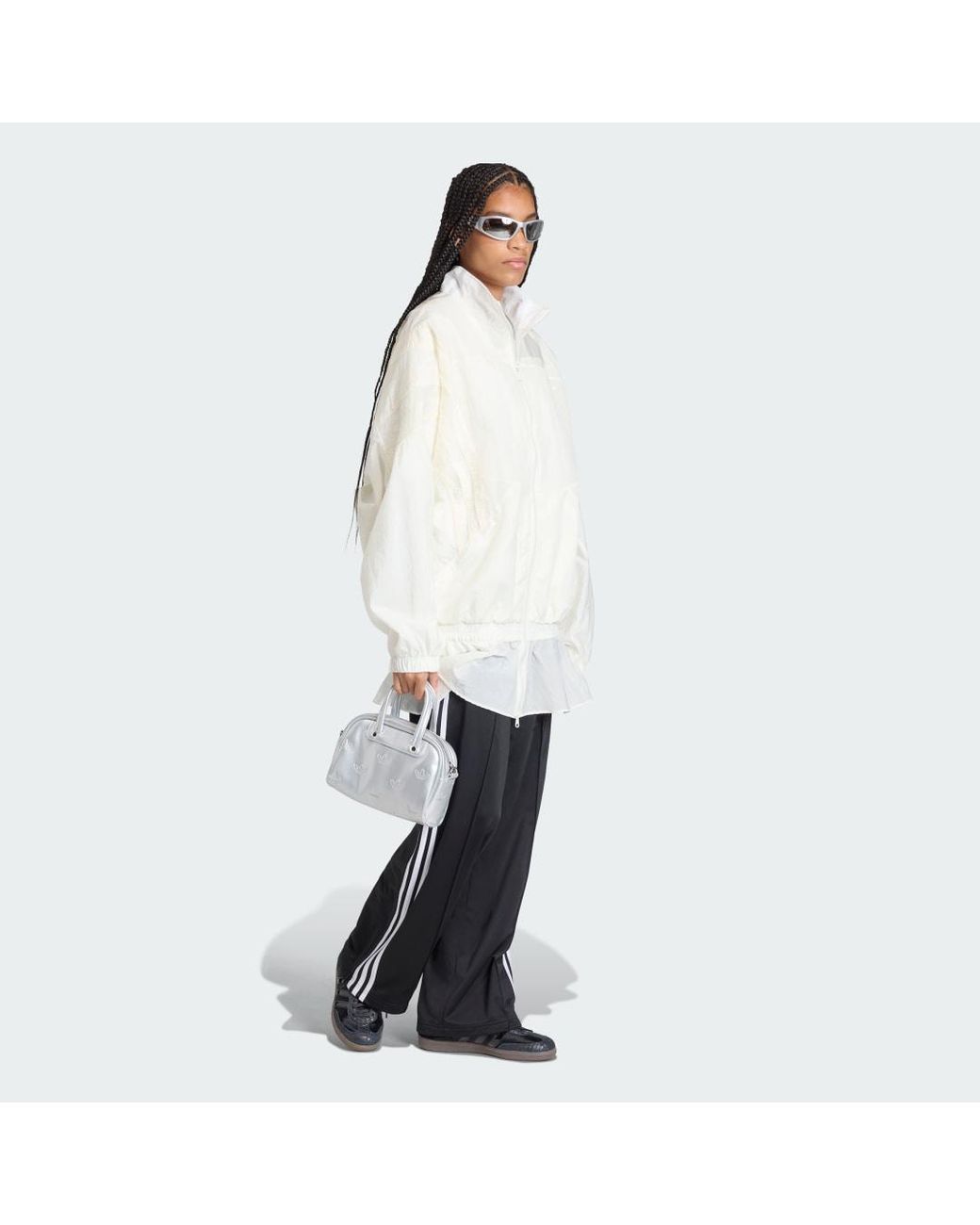 Adidas White Santiago Woven Track Top