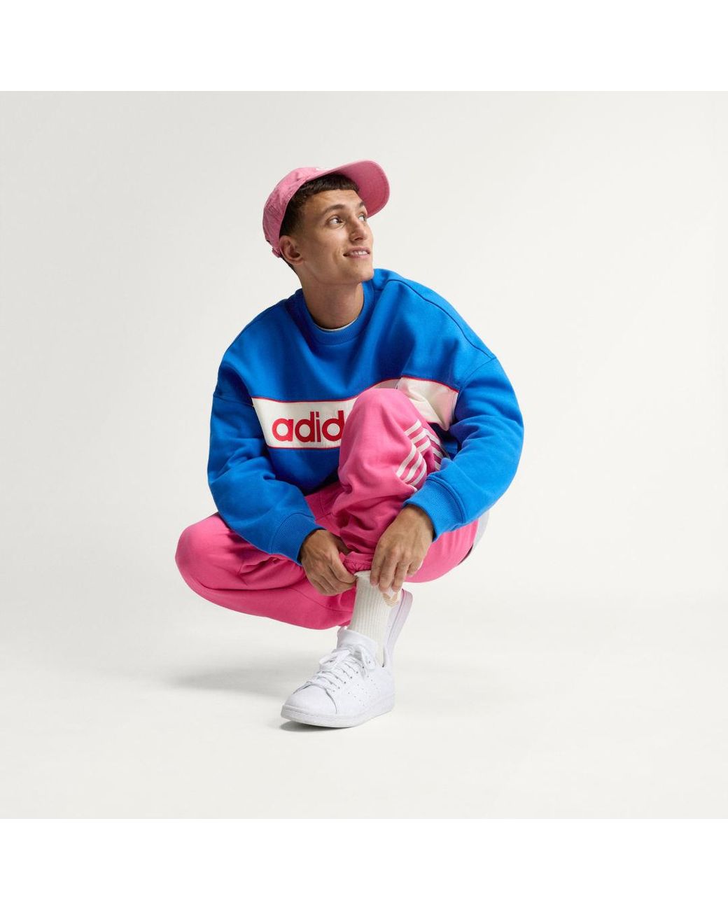 Adidas Blue Adisignature Ny Crewneck Sweatshirt