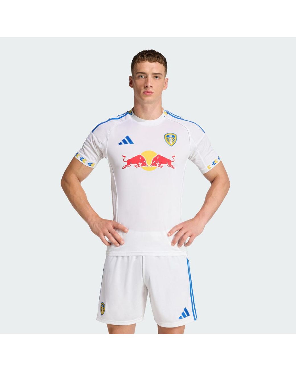 Adidas White Leeds United Fc 25/26 Home Jersey for men