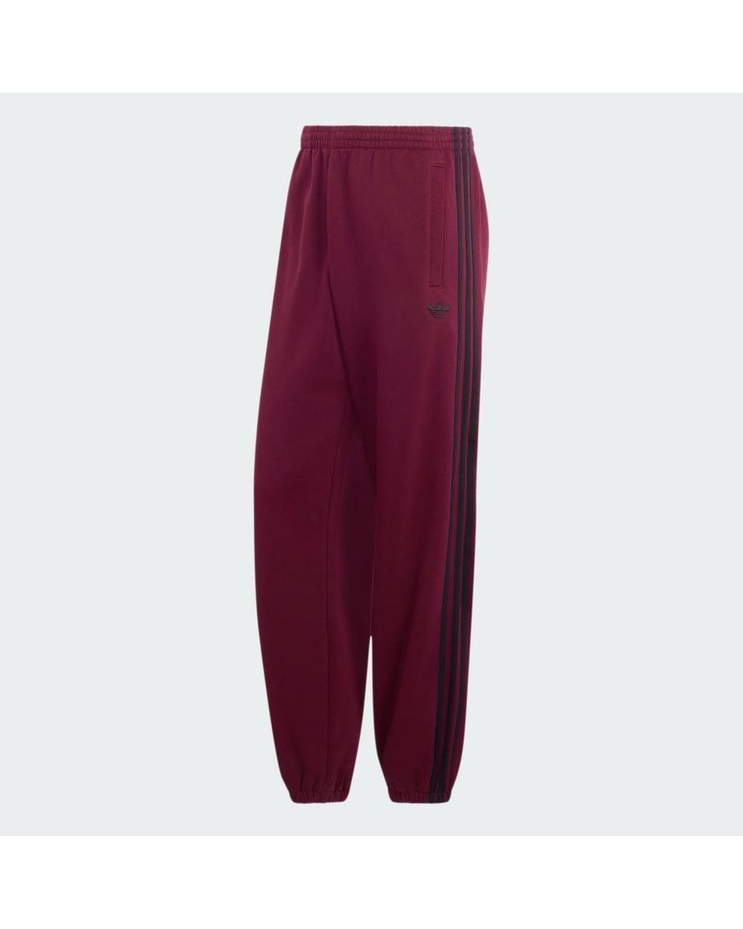 Adidas Originals Red Adicolor 3 Stripes Cuffed Joggers for men