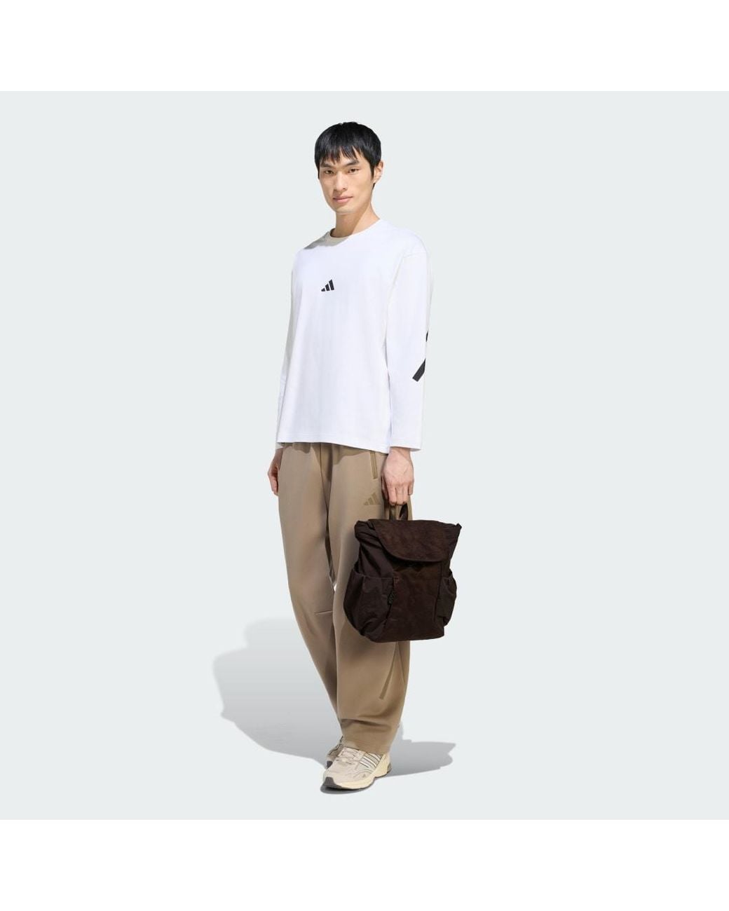 Adidas White Soft Lux Flap Backpack