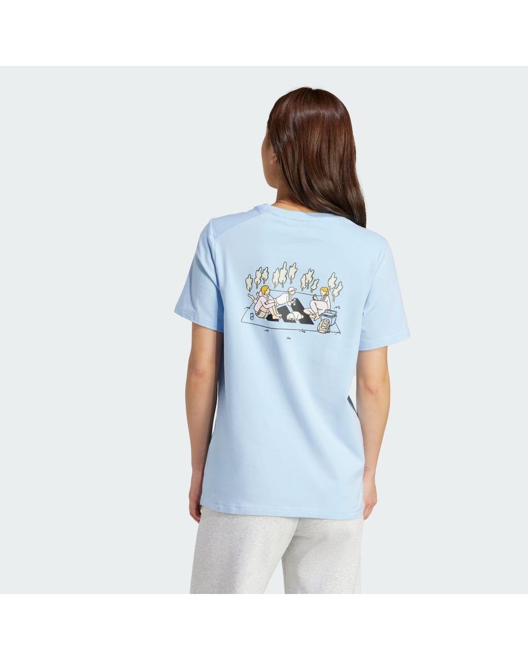 Adidas Blue Codes Doodle Camp Graphic T-Shirt
