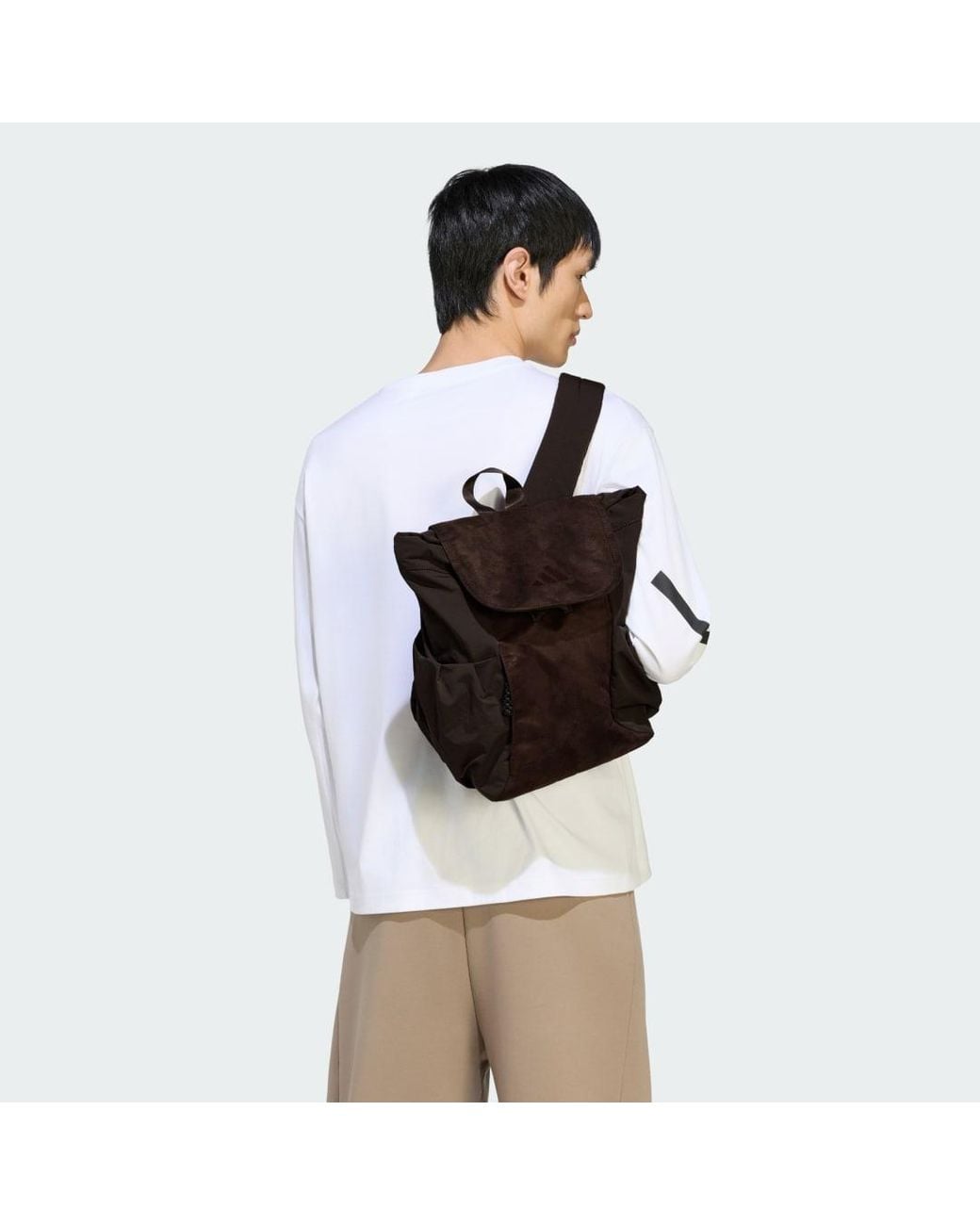 Adidas White Soft Lux Flap Backpack
