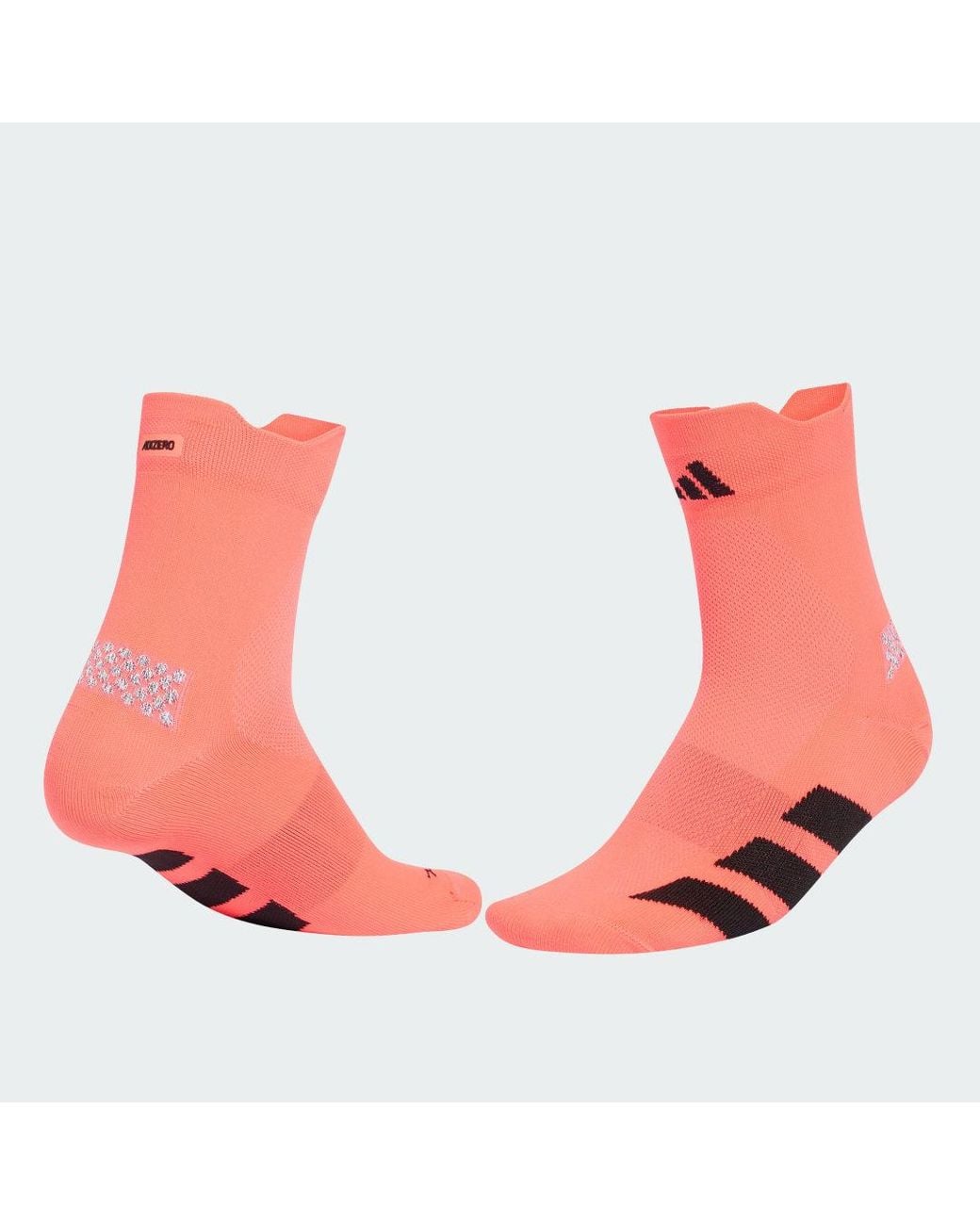 Adidas Red Running Adizero Quarter Sock