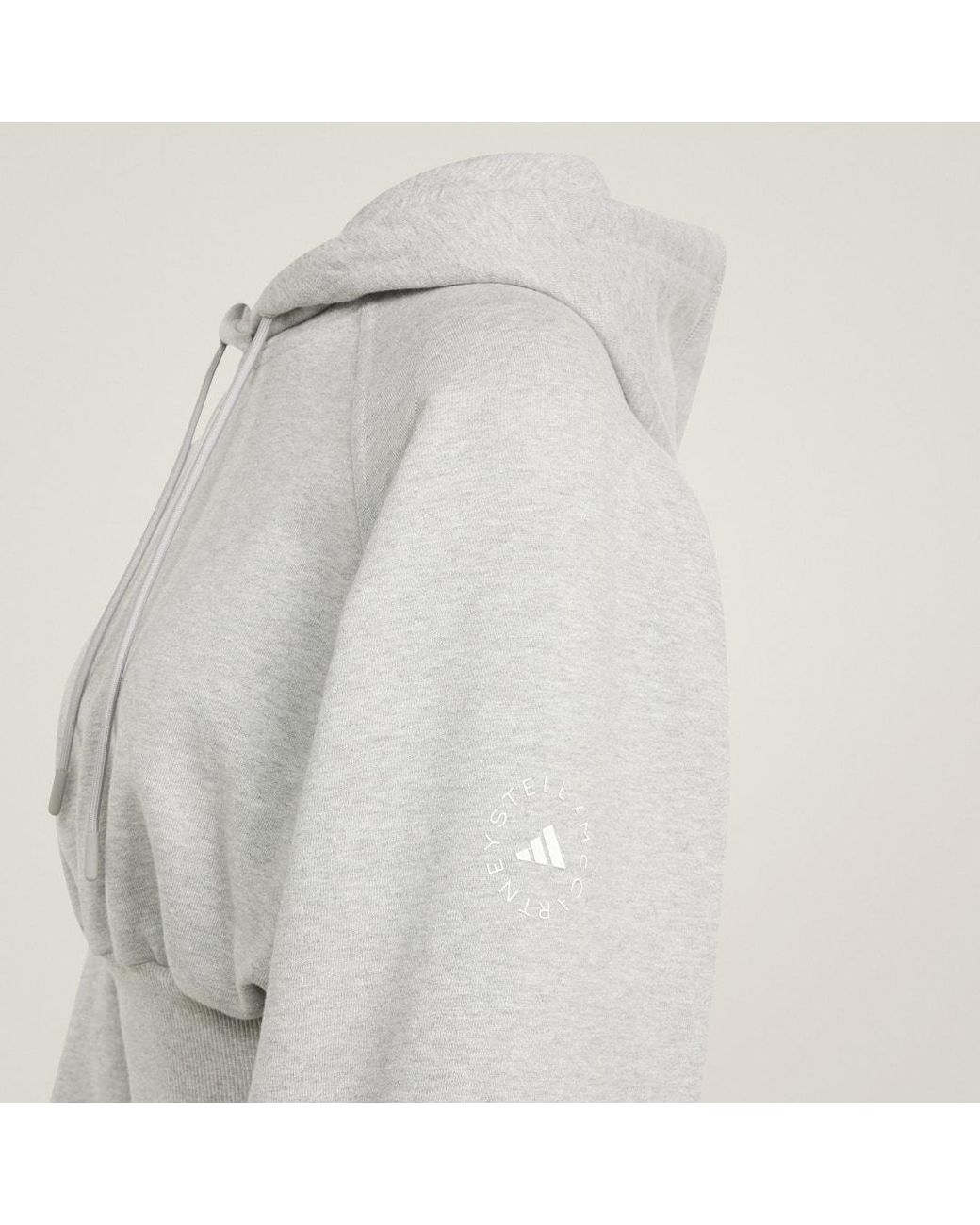 Adidas Gray By Stella Mccartney Cropped Hoodie