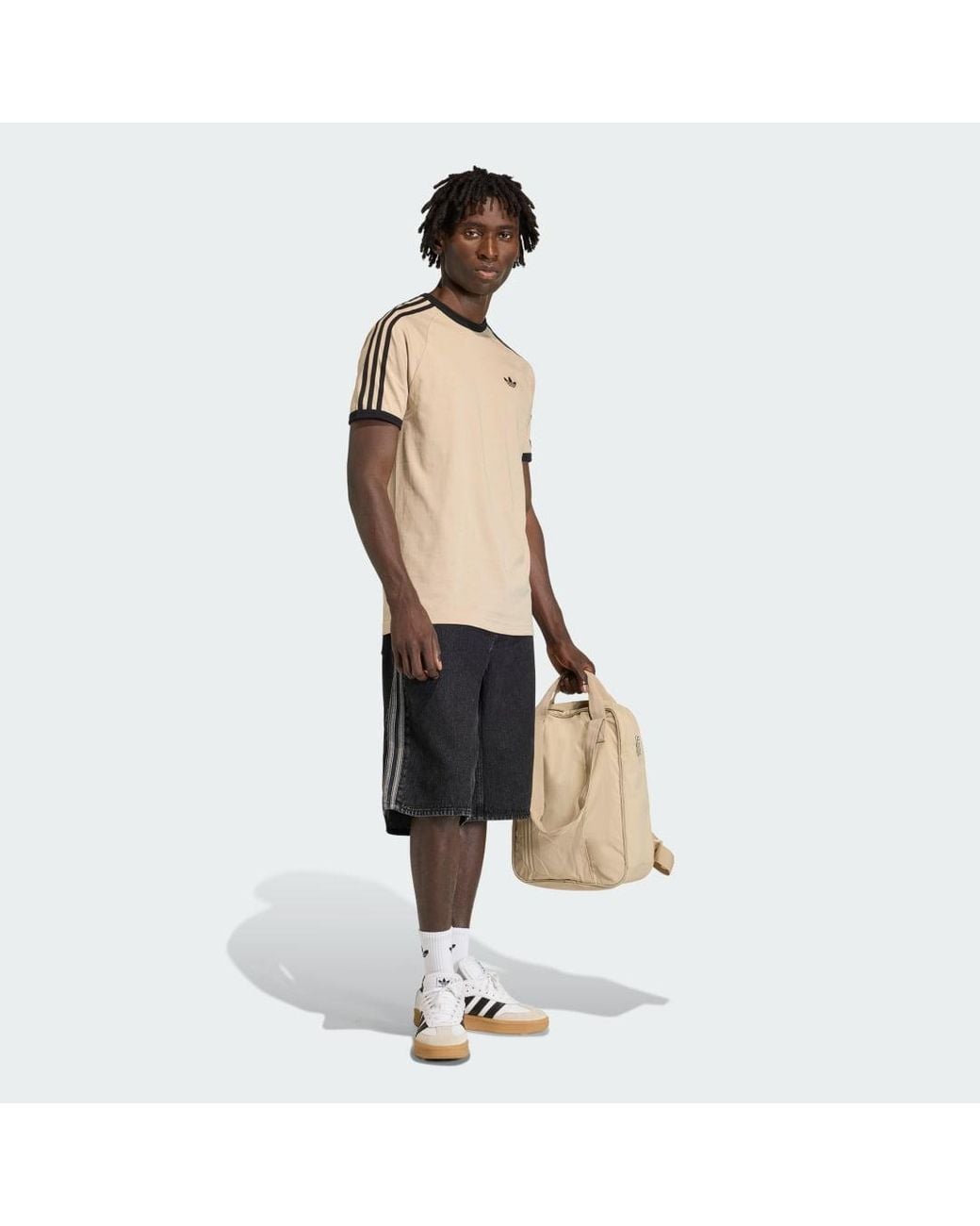 Adidas Black Firebird Adicolor Denim Jorts for men