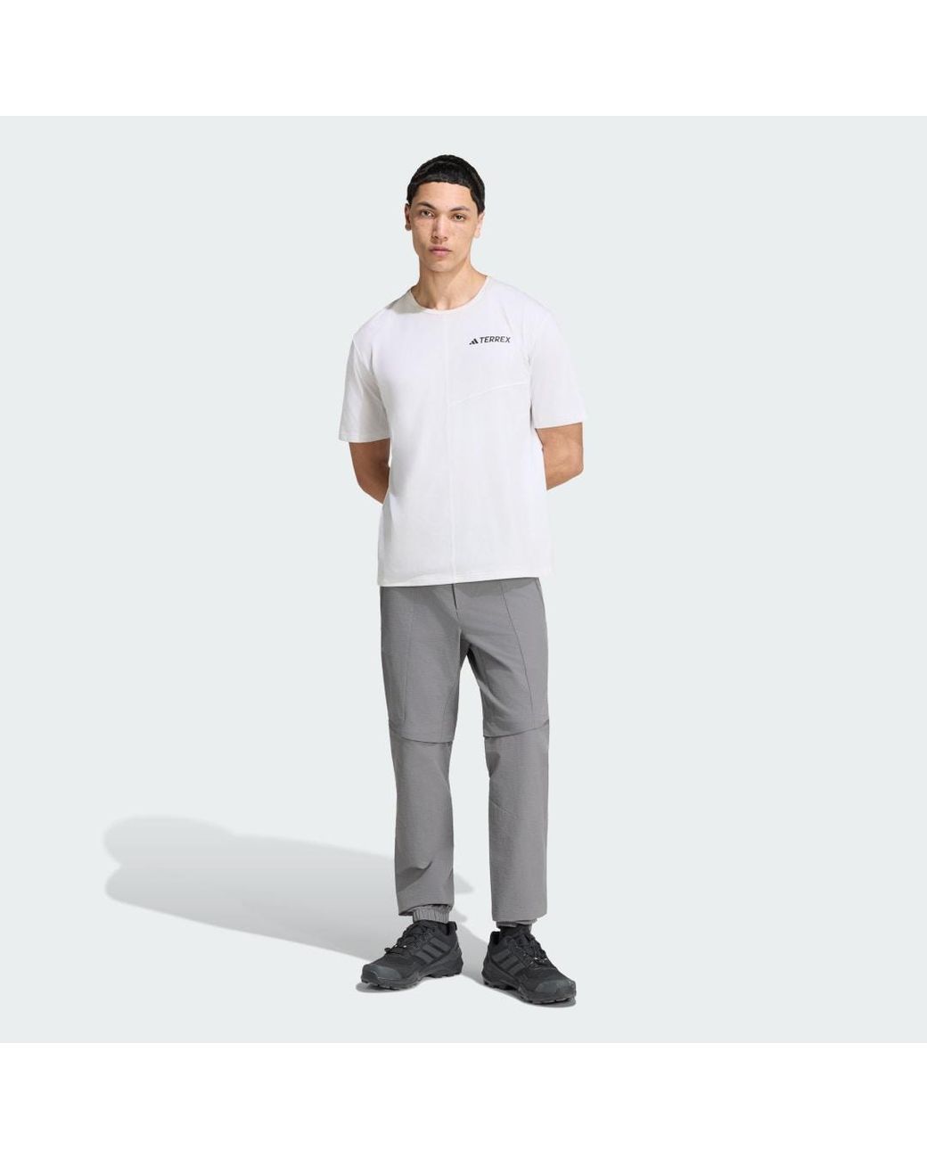 Adidas Gray Terrex Xperior Utilitas Clima365 Zip-Off Tracksuit Bottoms for men