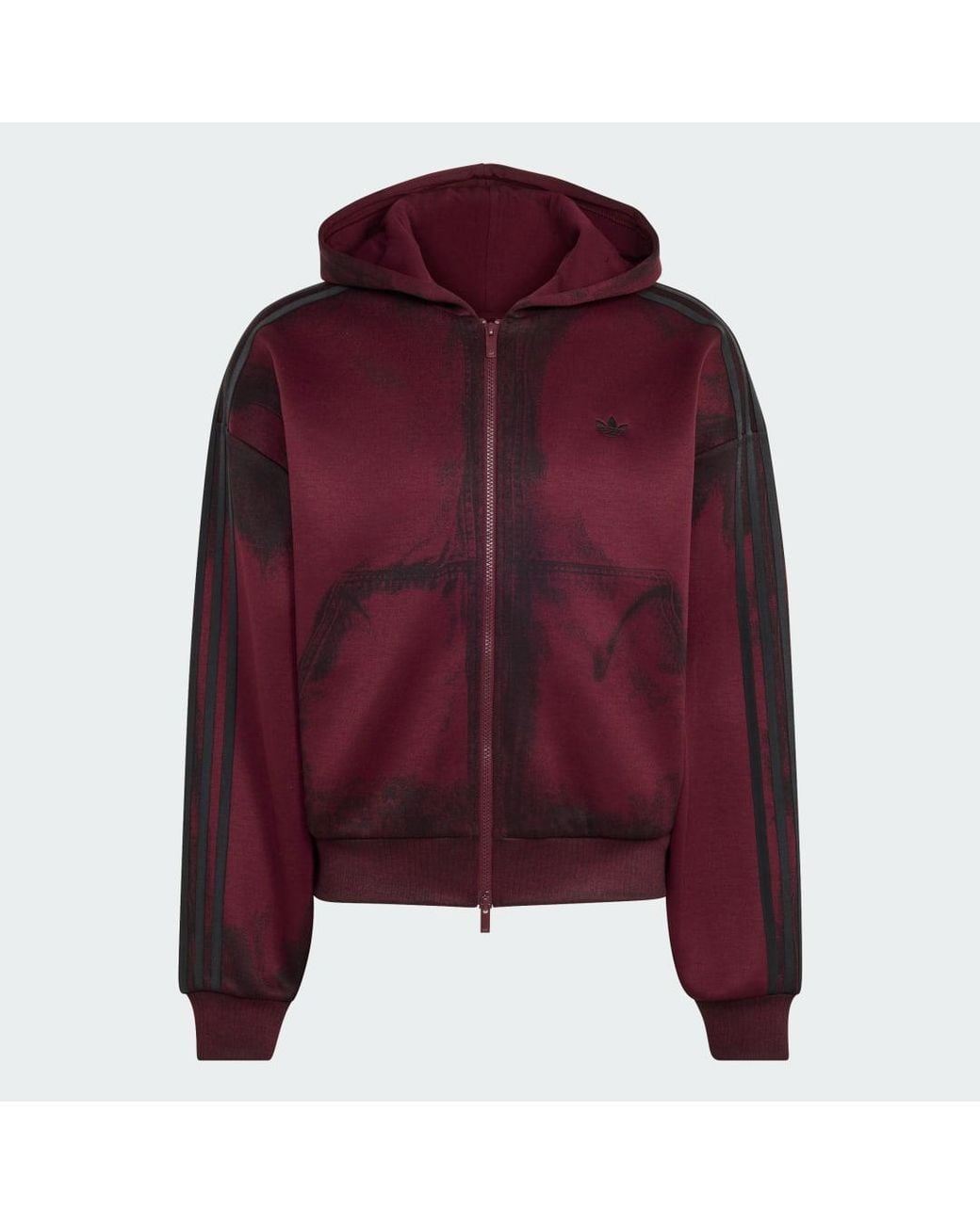 Adidas Red Adilenium 6 Full Zip Spacer Hoodie Sweatshirt for men