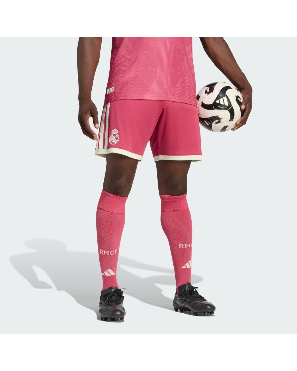 Adidas Pink Real Madrid 26/27 Third Shorts for men
