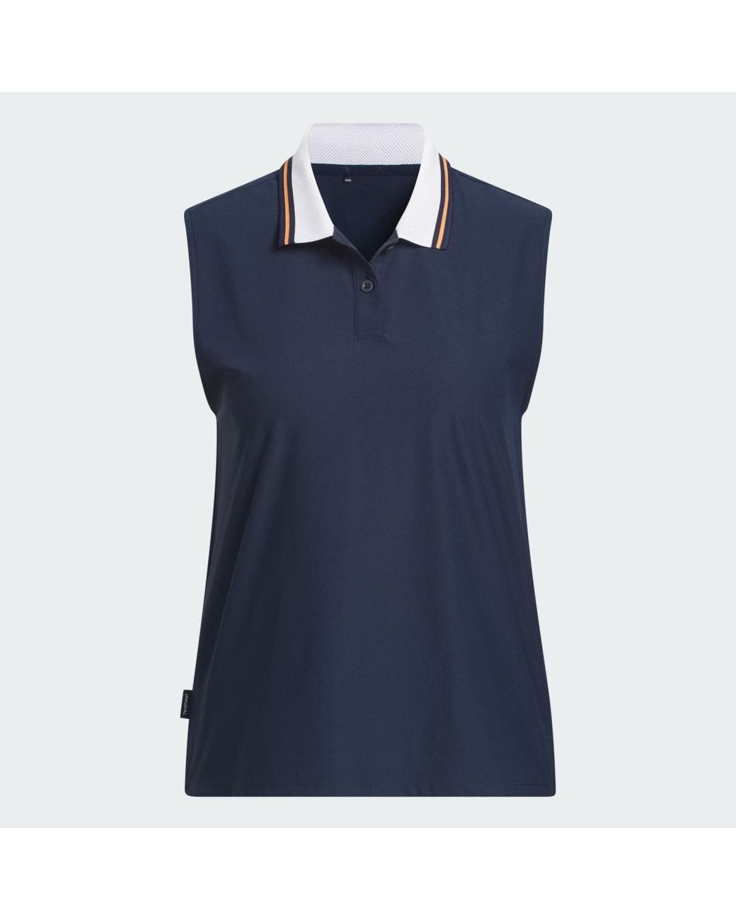 Adidas Blue Beyond The Course Twistknit Sleeveless Polo Shirt