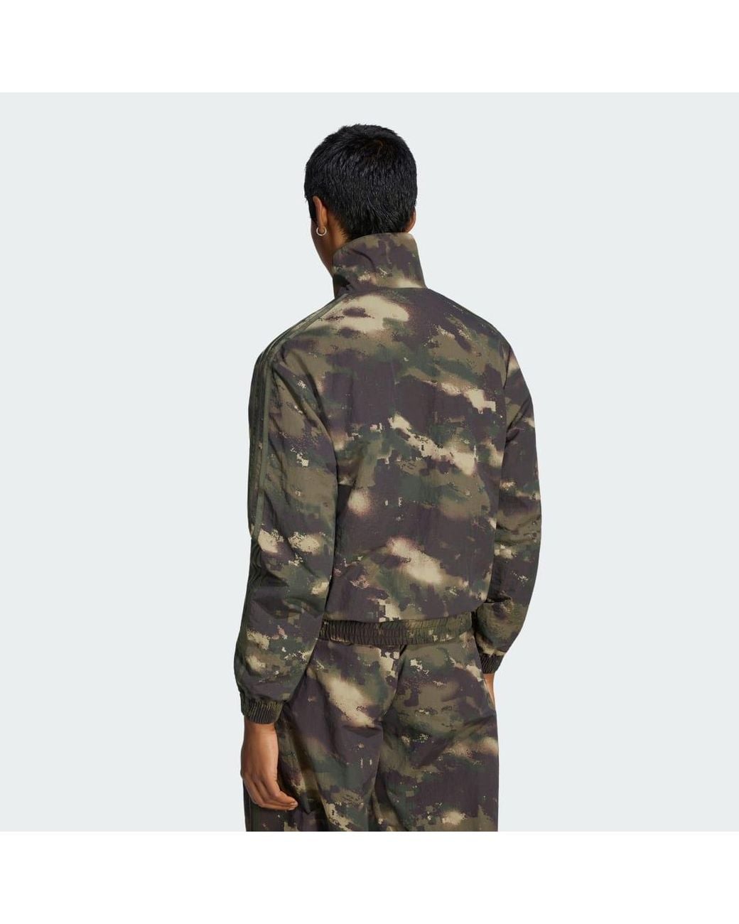 Adidas Green Camouflage Loose Track Top