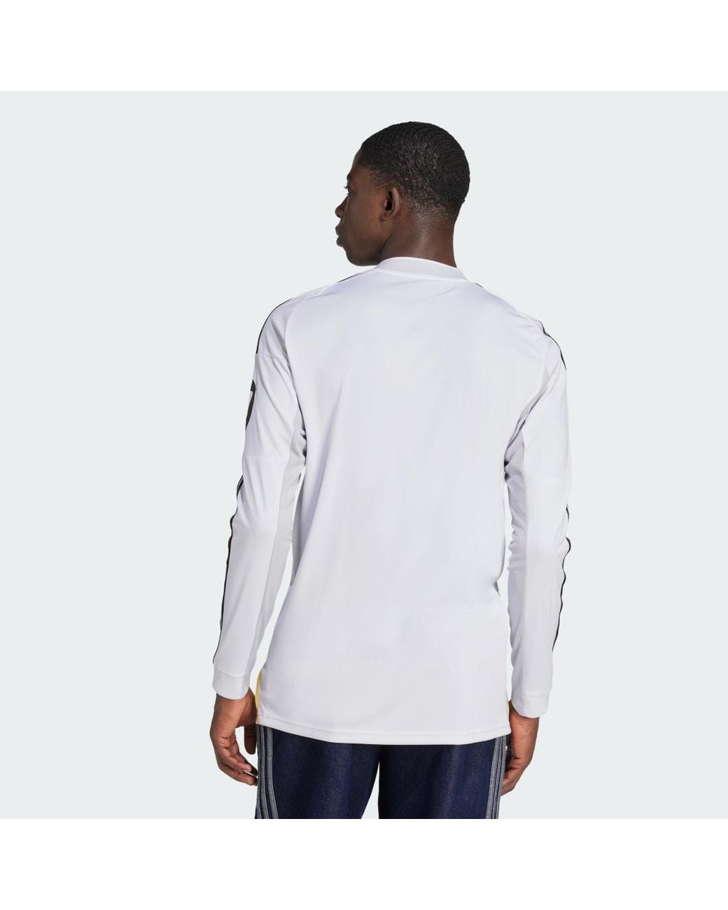 Adidas White Real Madrid 25/26 Long Sleeve Home Jersey for men