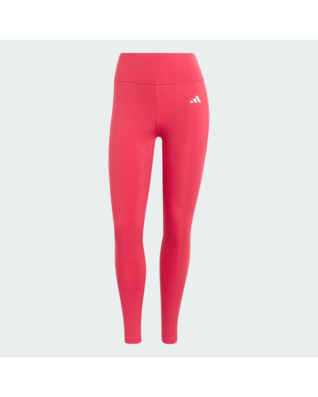 Adidas Red Optimé Essentials Stash Pocket Full-Length Leggings