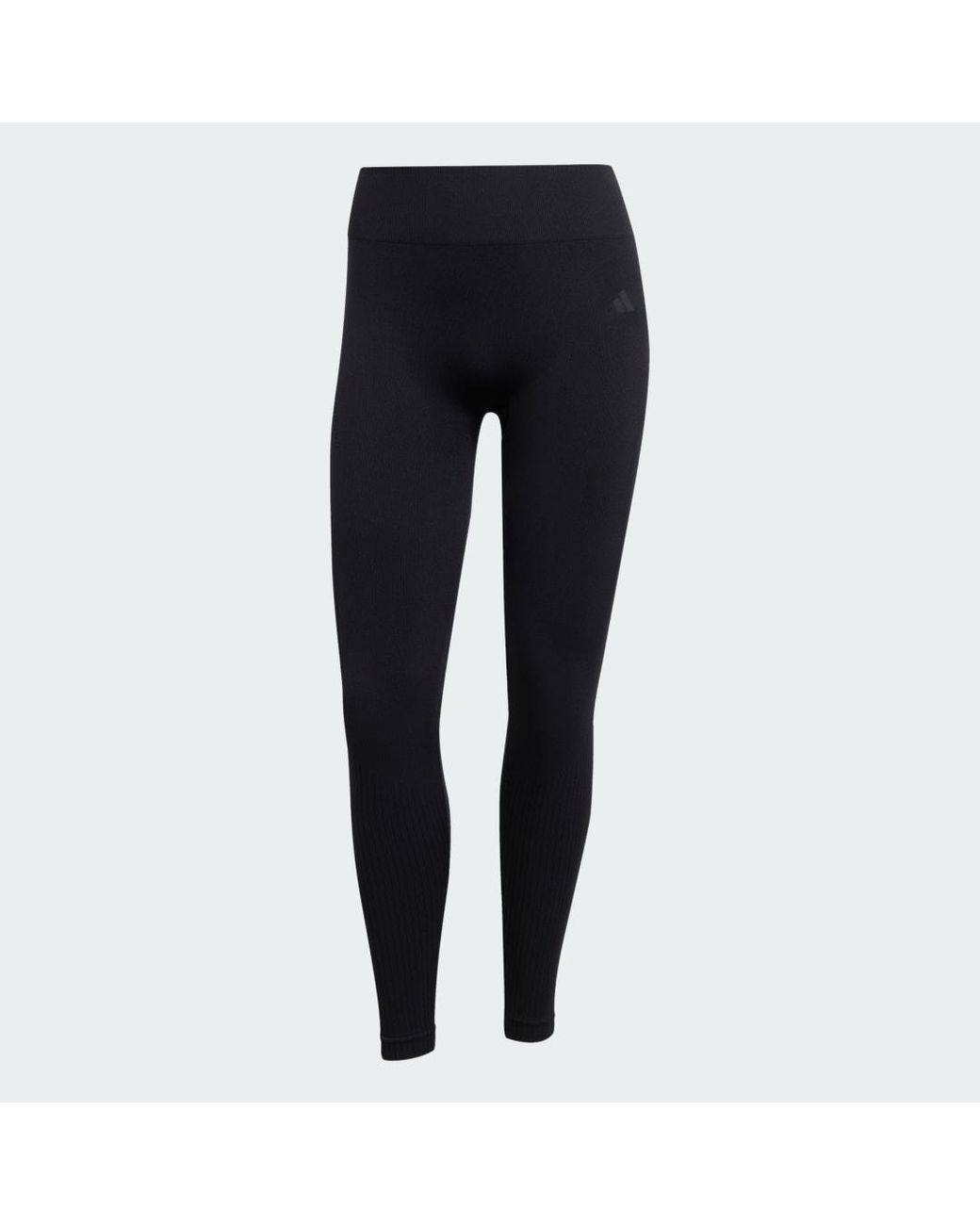 Adidas Blue Workout Essentials Full-Length Knit Leggings