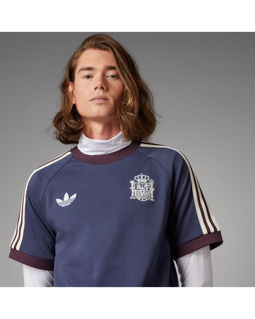adidas Spain Adicolor Classics 3-Stripes T-Shirt in Blue