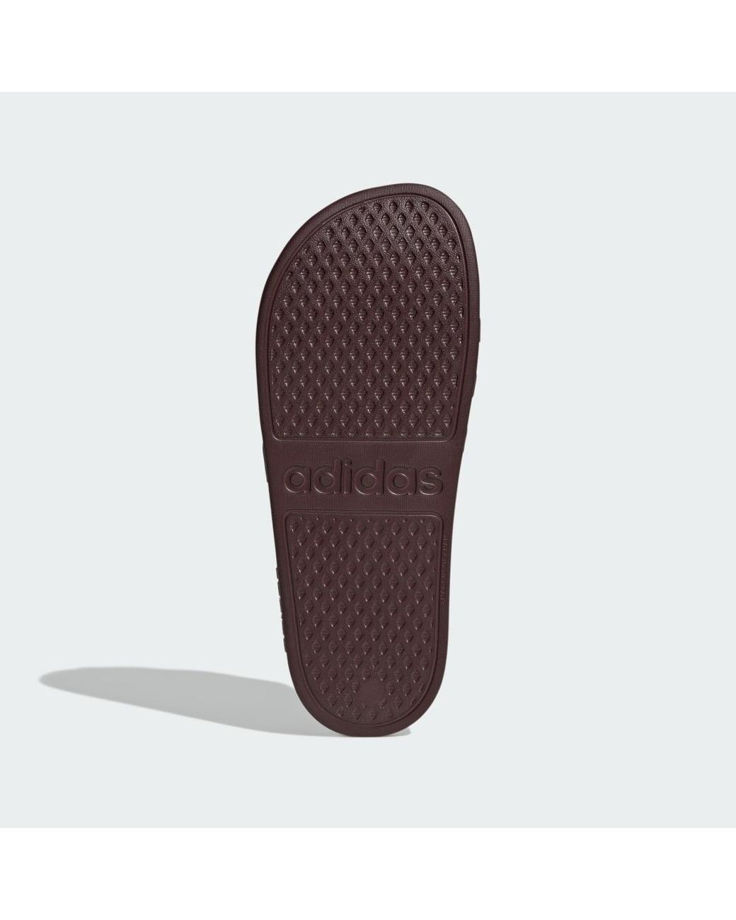 Adidas Brown Adilette Aqua Slides