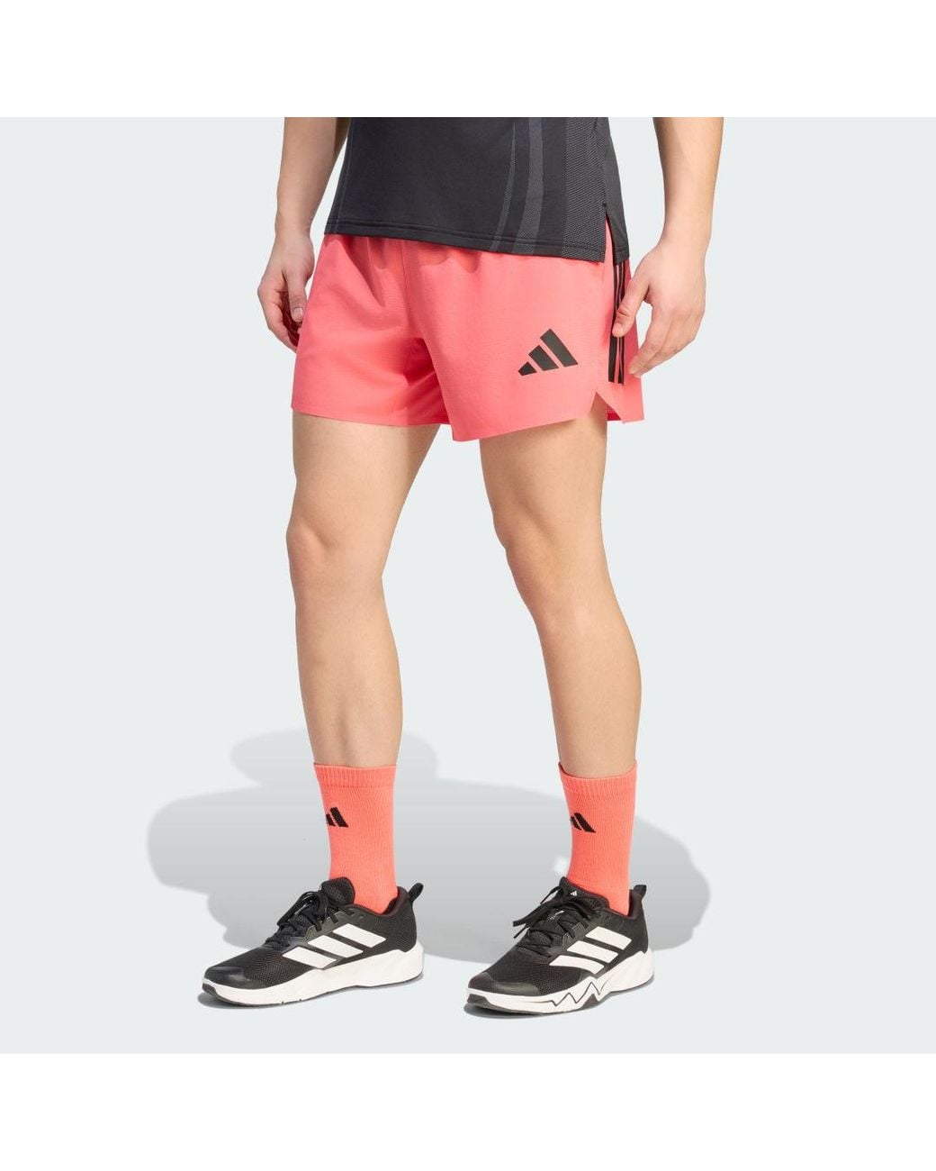 Adidas Red Hybrid Elite Climacool+ Race Shorts for men