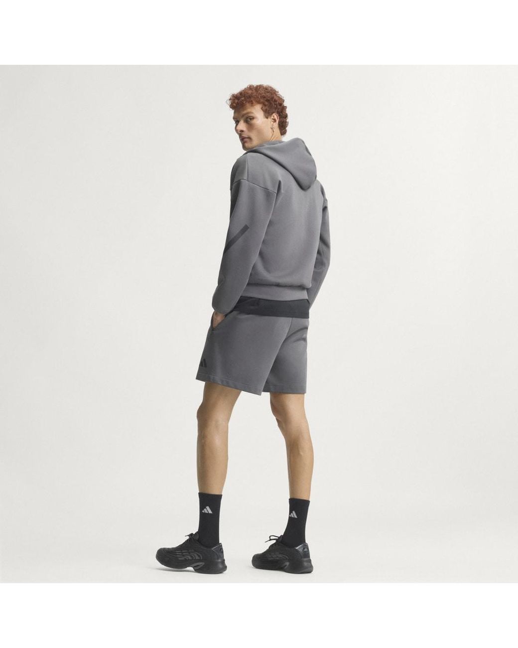 Adidas Gray Z.N.E. Full Zip Track Top for men