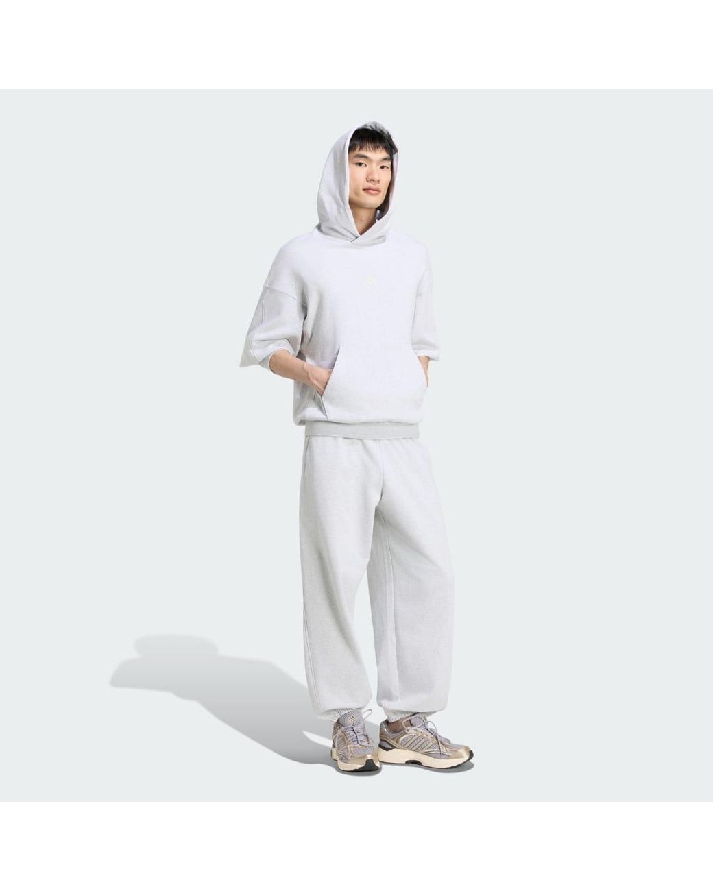 Adidas White Kit Small Logo Hoodie for men