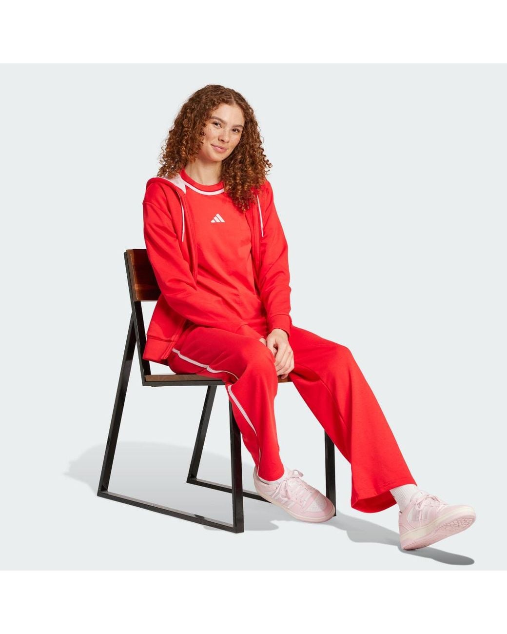 Adidas Red Essentials Color Pop French Terry Pants