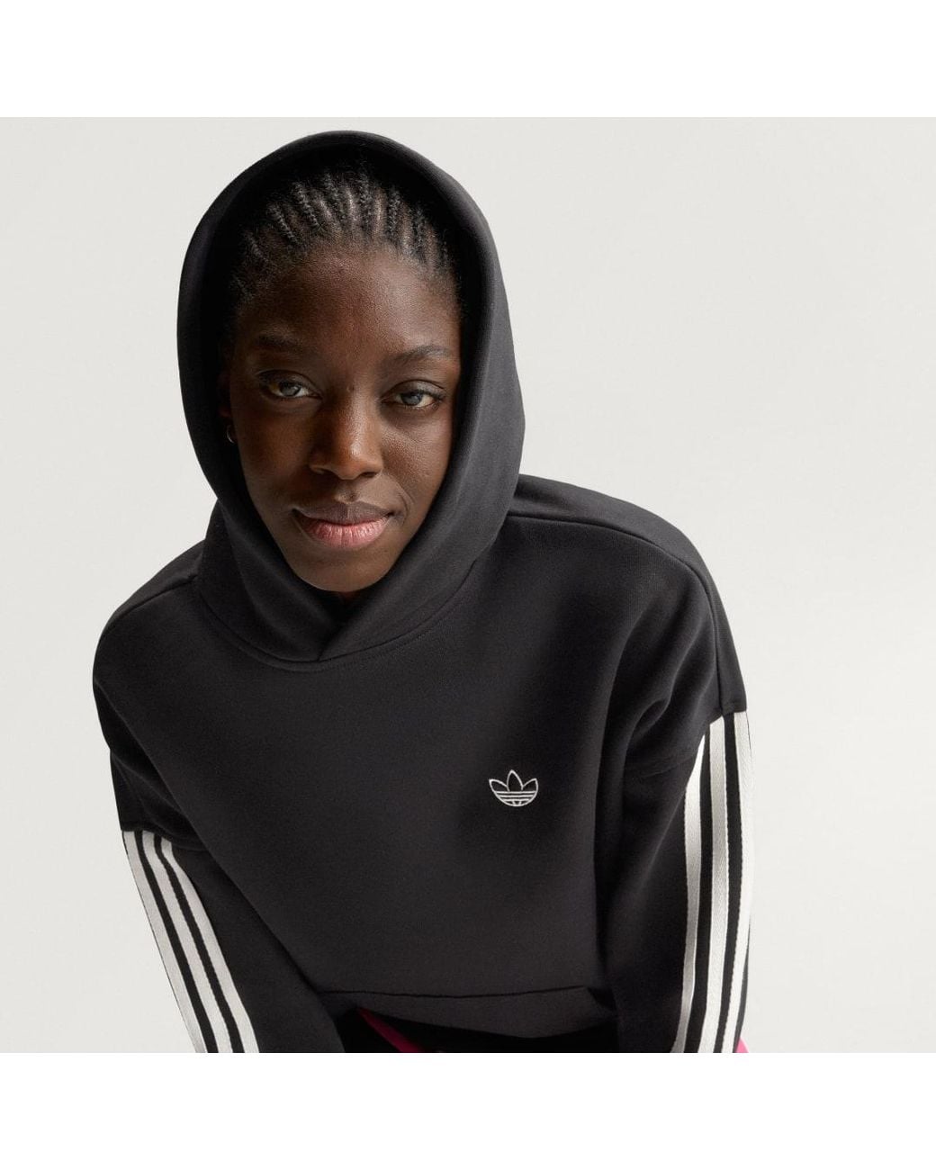 Adidas Black Adisignature 3 Stripes Hoodie