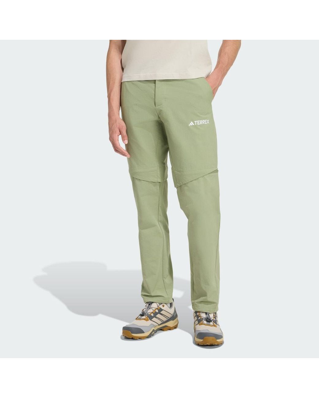 Adidas Green Terrex Multi Zip-Off Joggers for men