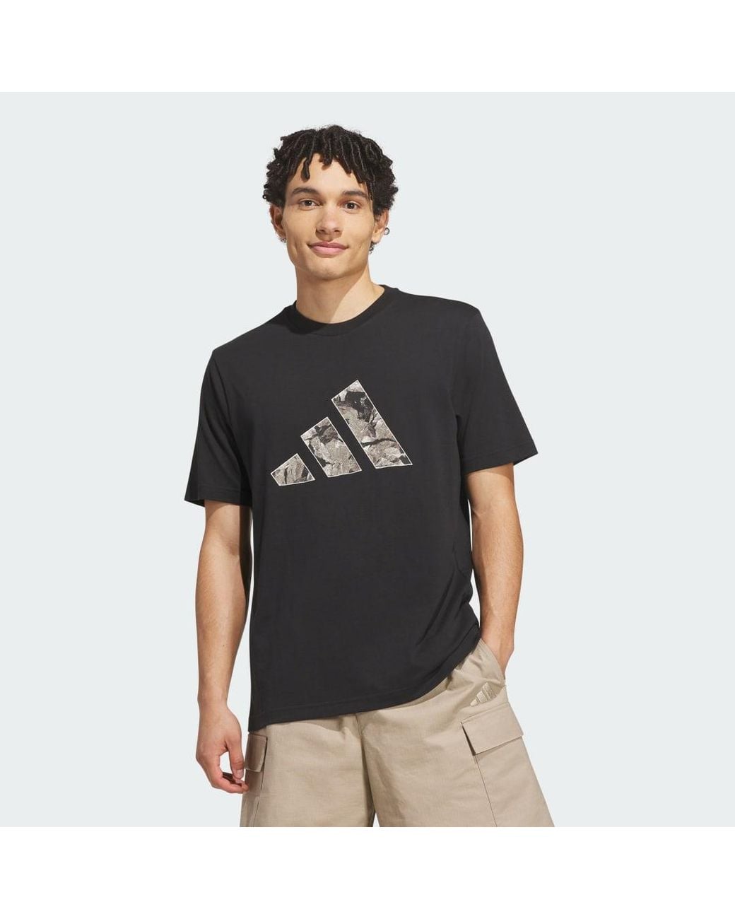 Adidas Black Rock Camo Graphic T-Shirt for men
