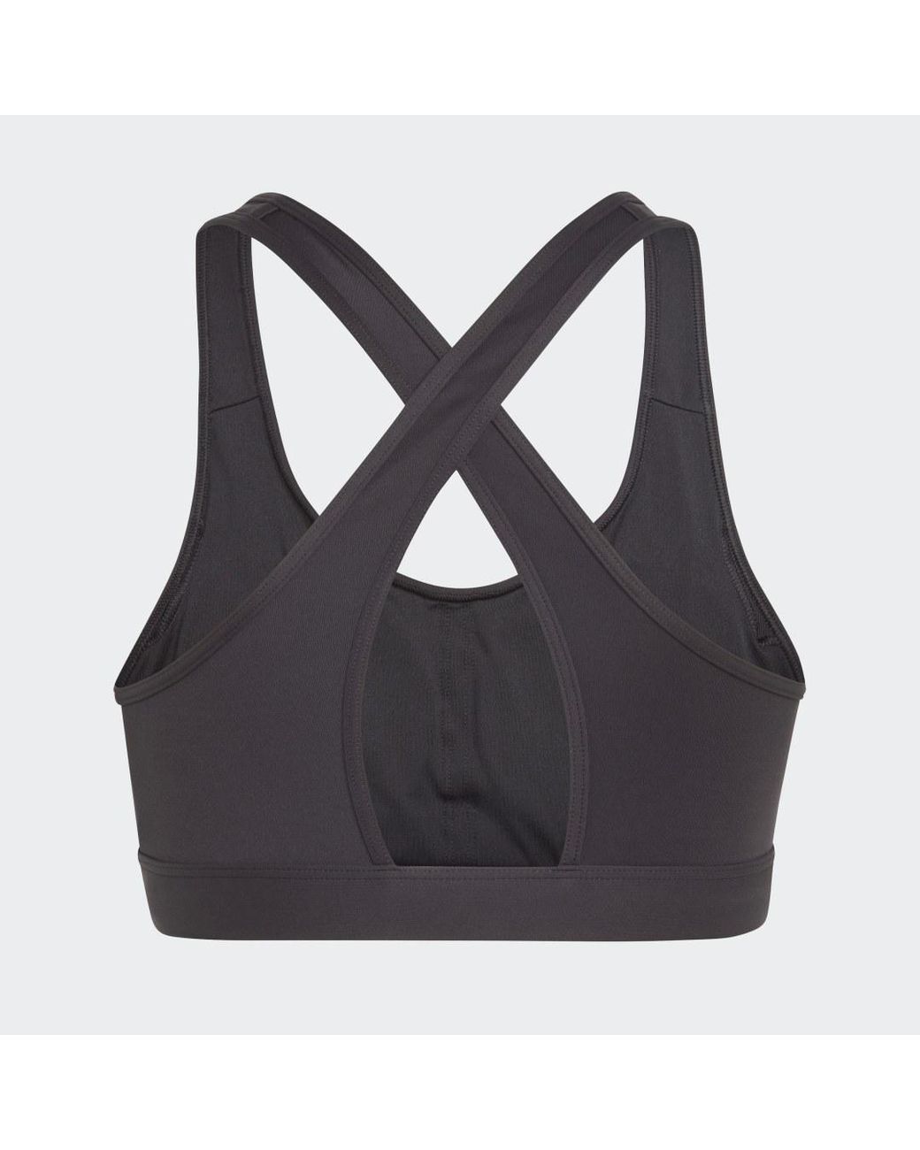 Adidas Blue Primeliftreact Train Medium Support Bra