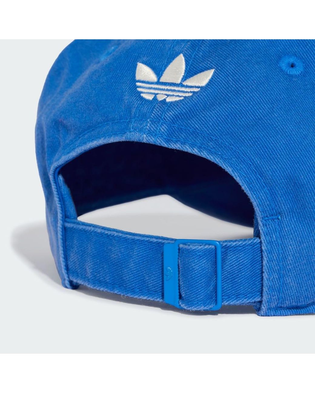 Adidas Blue Washed Twill Dad Baseball Kappe