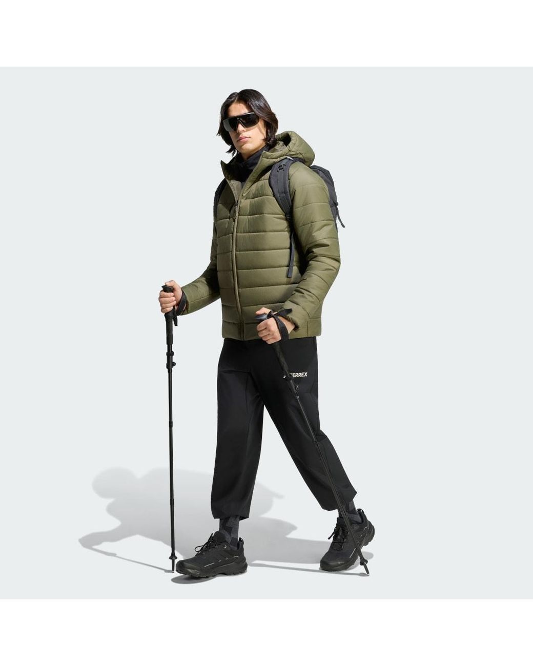 Adidas Originals Green Terrex Multi Essentials Climawarm Insulated Hooded Jacket for men