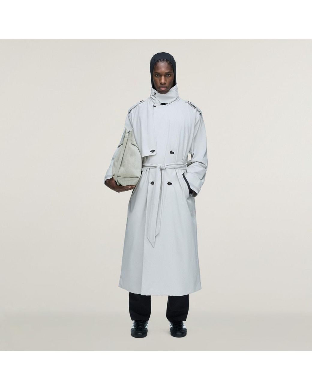 Adidas White X Entire Studios Uniform Trenchcoat for men