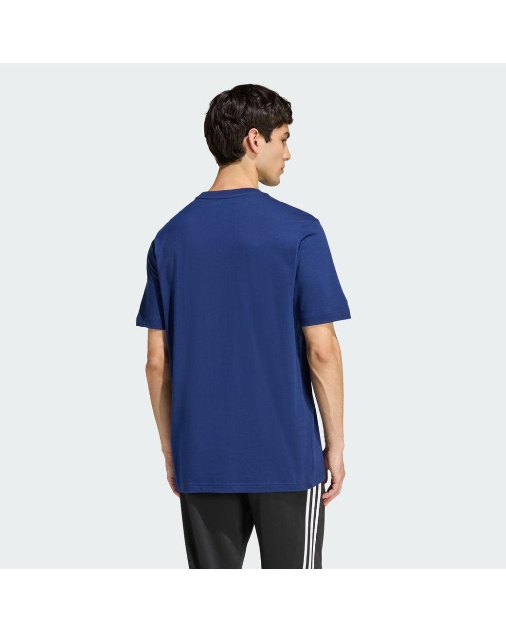 Adidas Blue Snack Popcorn Graphic T-Shirt for men