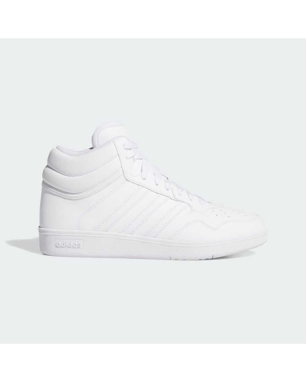Adidas White Hoops 4.0 Mid Shoes