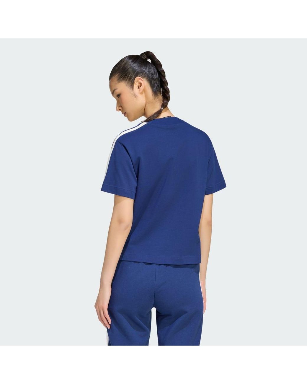 Adidas Blue Kit 3-Stripes T-Shirt