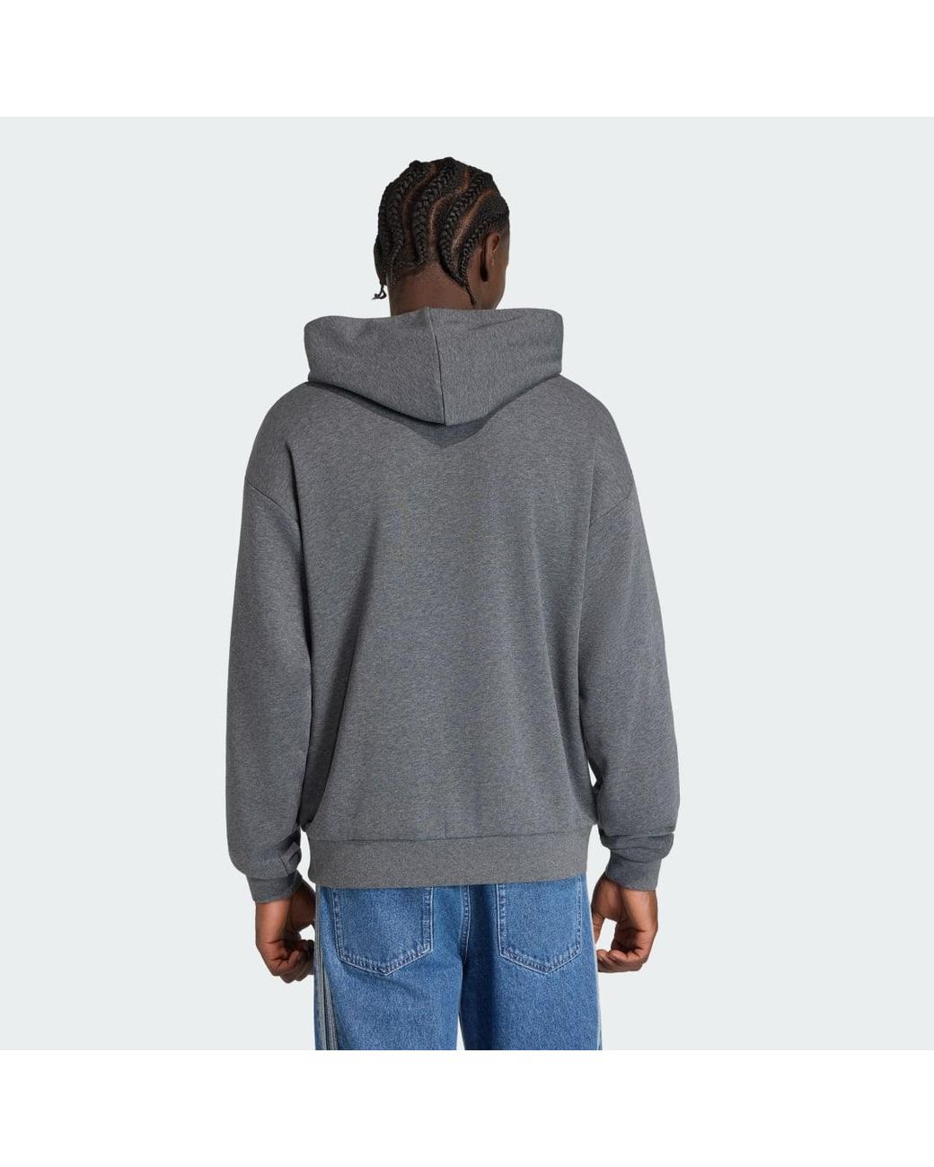Adidas Gray Dbb Basketball Select Graphics Hoodie for men