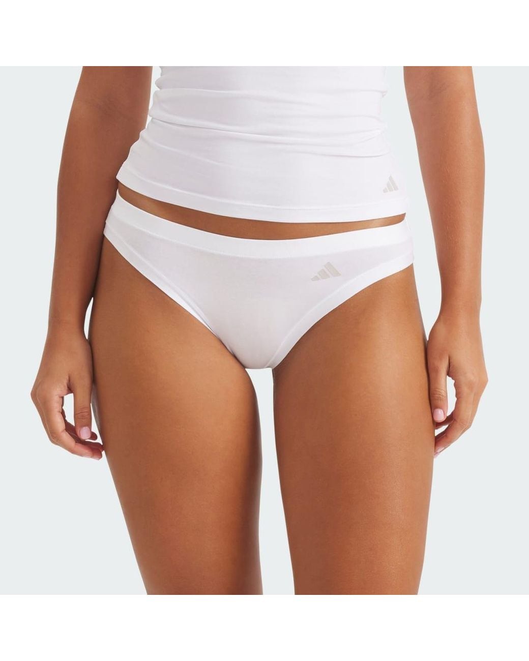 Adidas White Active Modal Comfort Bikini Underwear
