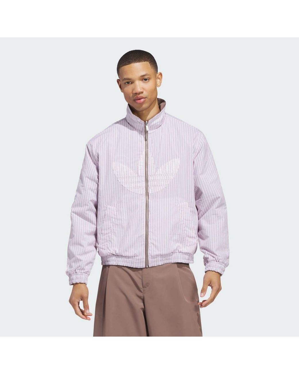 Adidas Brown Firebird Coach Jacket for men