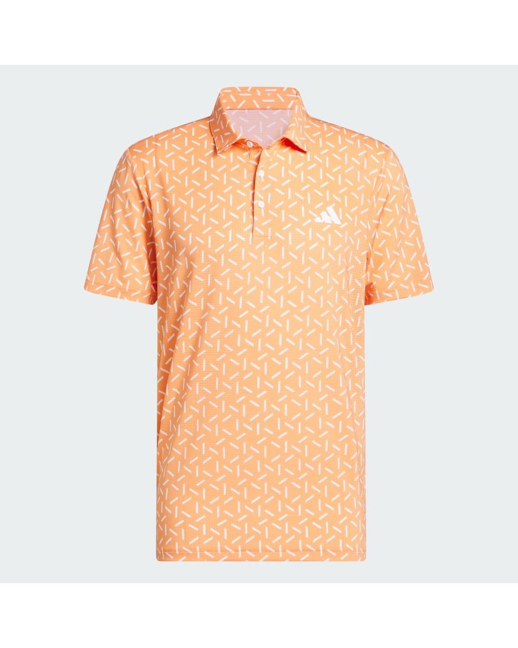 Adidas Orange Ultimate365 Mesh Print Climacool Polo Shirt for men