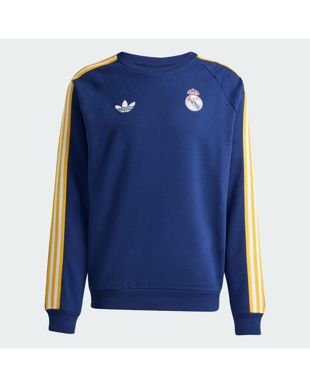 Adidas Blue Real Madrid Originals Crew Sweatshirt for men