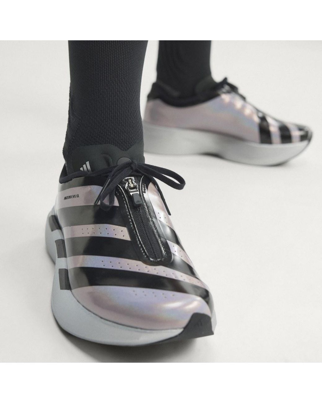 Adidas Black Adizero Evo Sl Zip Shoes